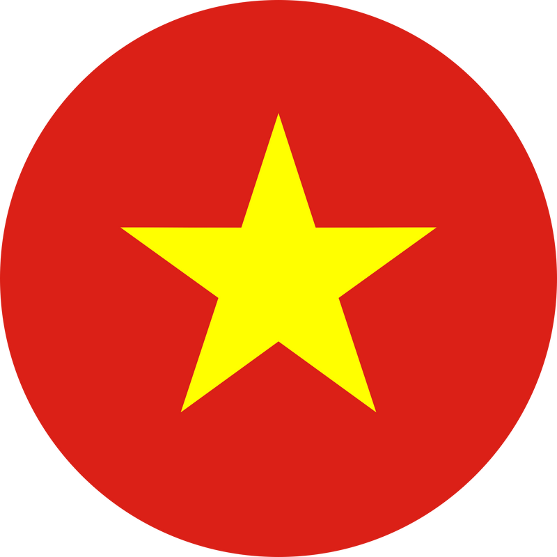 Round Vietnamese Flag of Vietnam